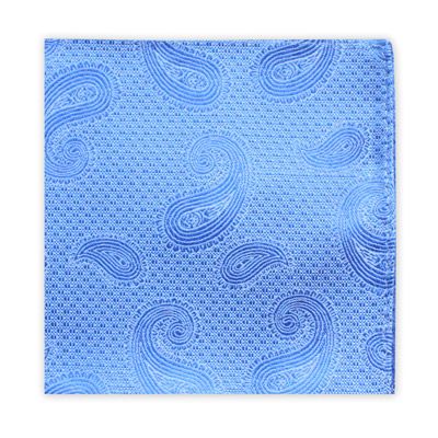 MWY311922 Paisley Poly Pocket Square (Sky Blue)
