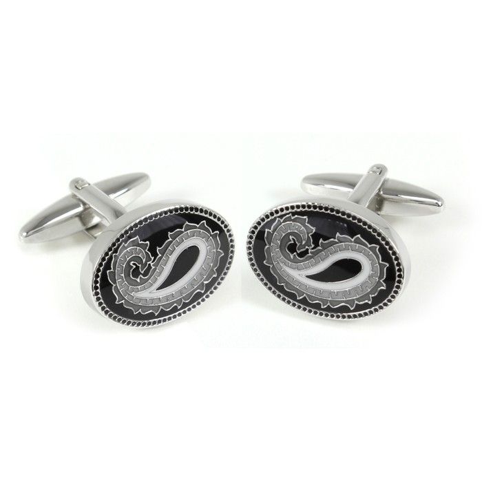 20340N Paisley Pattern Centre Black/White