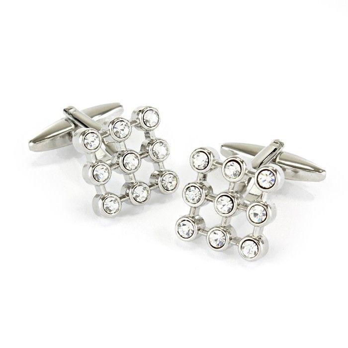 24320N Rhodium 9 Crystal Stone