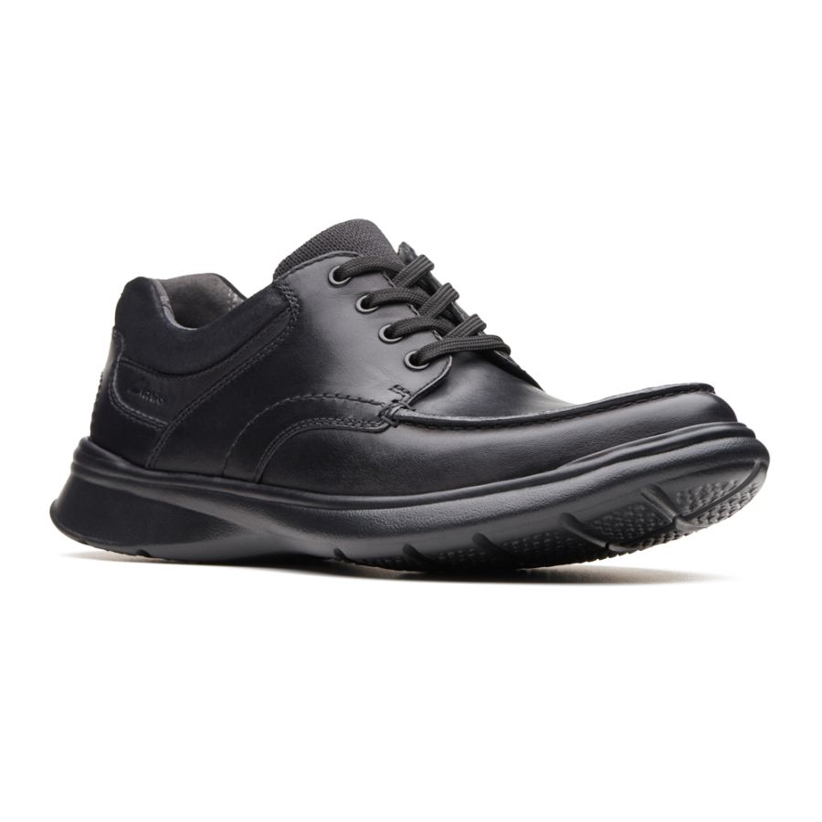 H1813 Clarks Cotrell Edge Wide H Fit Lace Up Shoe (Black)