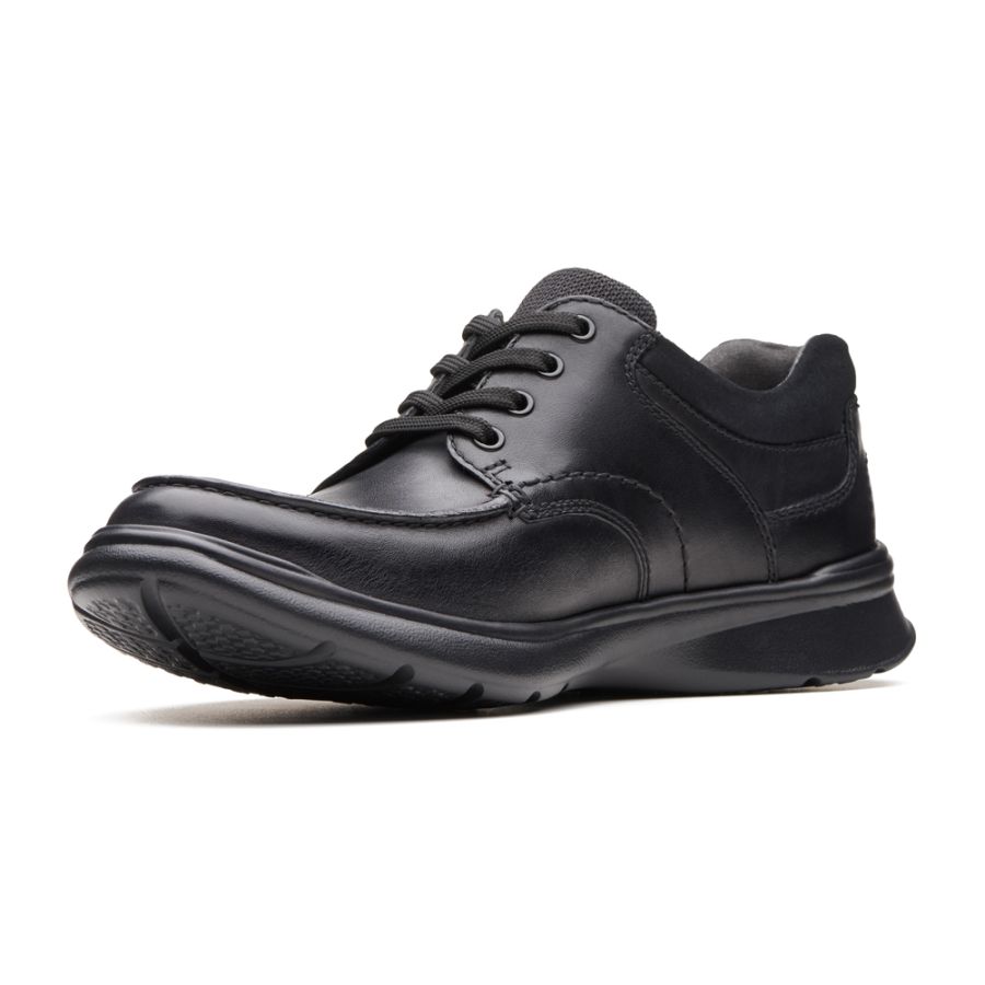 H1813 Clarks Cotrell Edge Wide H Fit Lace Up Shoe (Black)