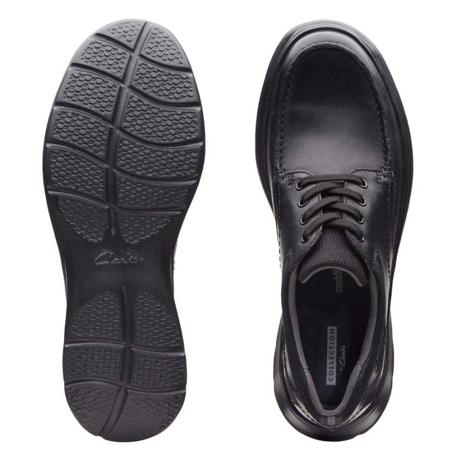 H1813 Clarks Cotrell Edge Wide H Fit Lace Up Shoe (Black)