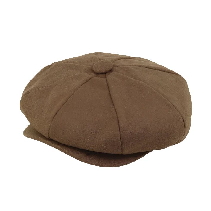 470450 Plain Eight Piece Cap (Camel)