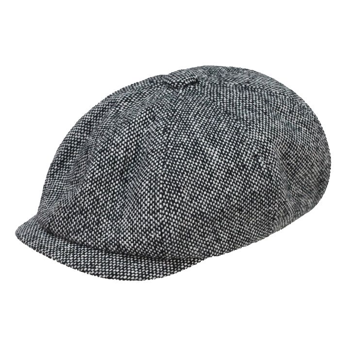 795384 8-Panel Marl Tweed Flat Cap