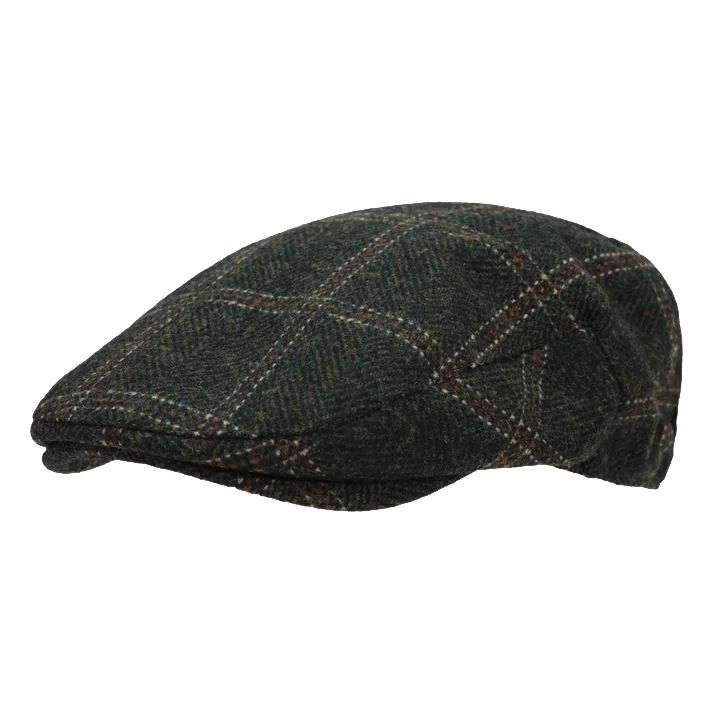 795386 Vintage Check Pony Style Flat Cap (Brown)