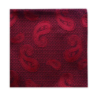 MWY311922 Paisley Poly Pocket Square (Red)