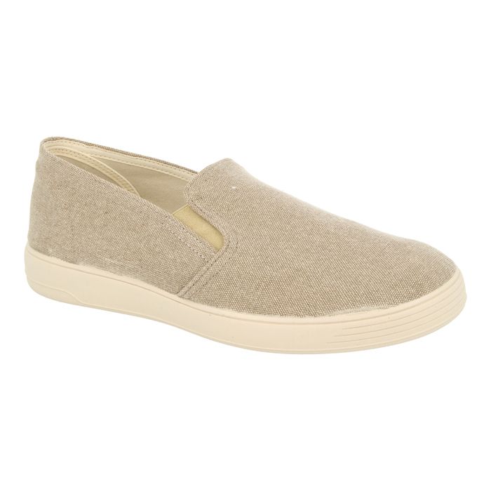 H1524 DB Miles Extra Wide 2V Canvas Shoes (2E-4E)(Taupe)
