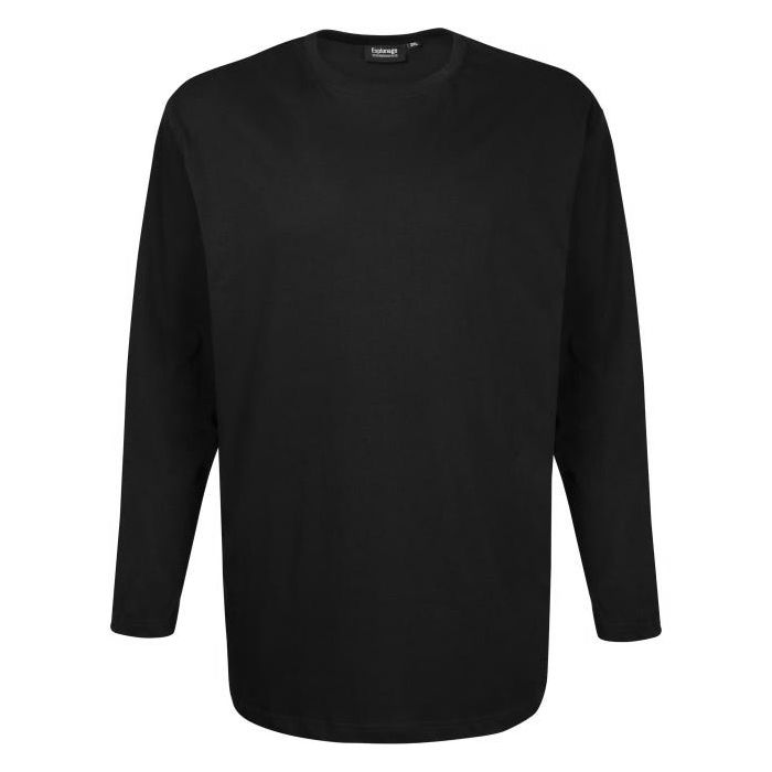 A10638 Espionage L/S Plain Crew Neck T-Shirt (Black)