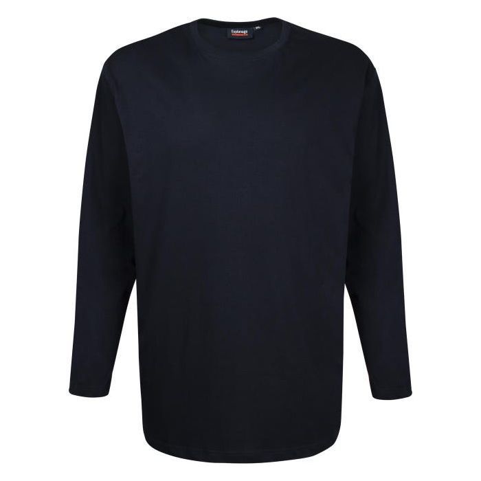 A11828 John Banks Extra Long Body L/S Crew Neck T-Shirt (Navy)