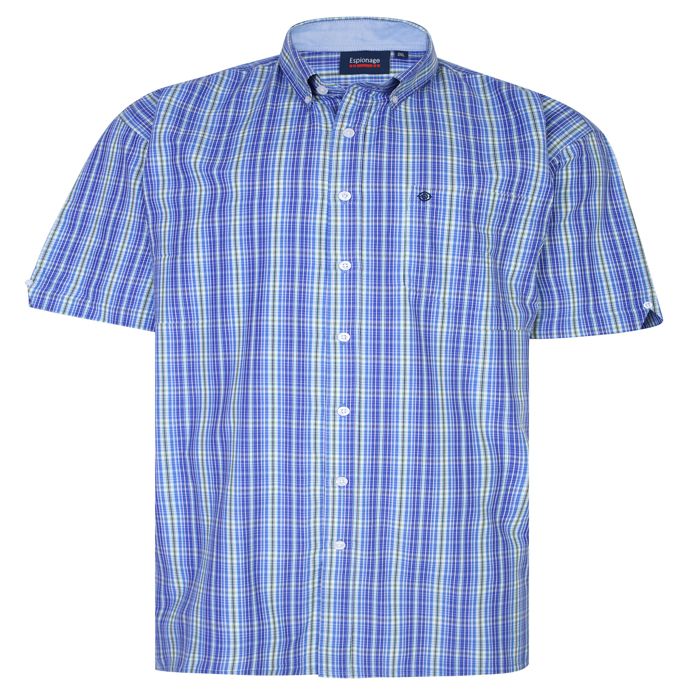 A10683 Espionage S/S Check Shirt (Blue)