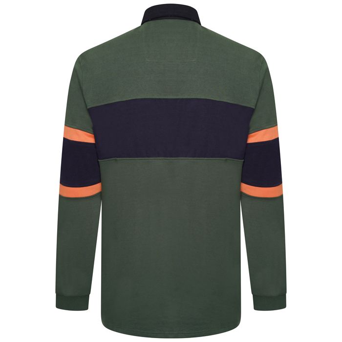 A10928 Grey Hawk Panel Rugby Shirt