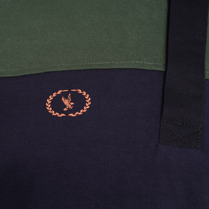 A10928 Grey Hawk Panel Rugby Shirt