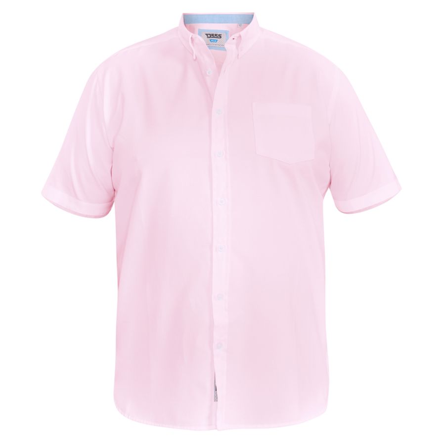 A11134 D555 Oxford Short Sleeve Shirt (Pink)