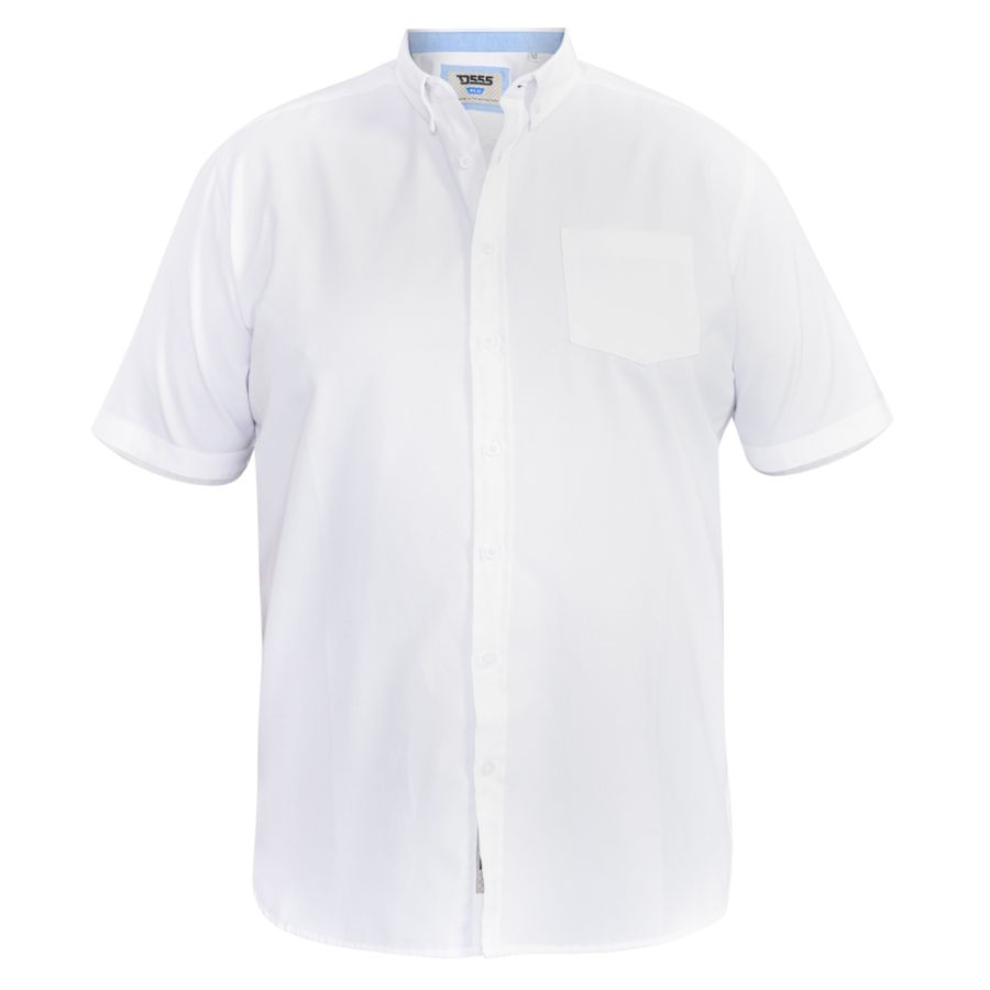 A11134 D555 Oxford Short Sleeve Shirt (White)