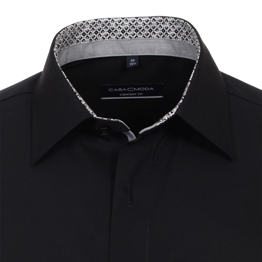 A11199XT Tall Fit Casamoda Premium Formal Shirt (Black)