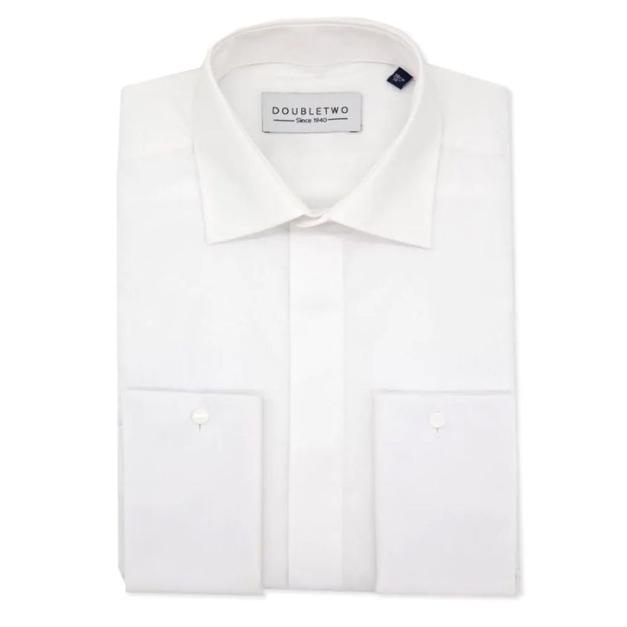 A11488XT Tall Fit Double Two Plain Front Dress Shirt