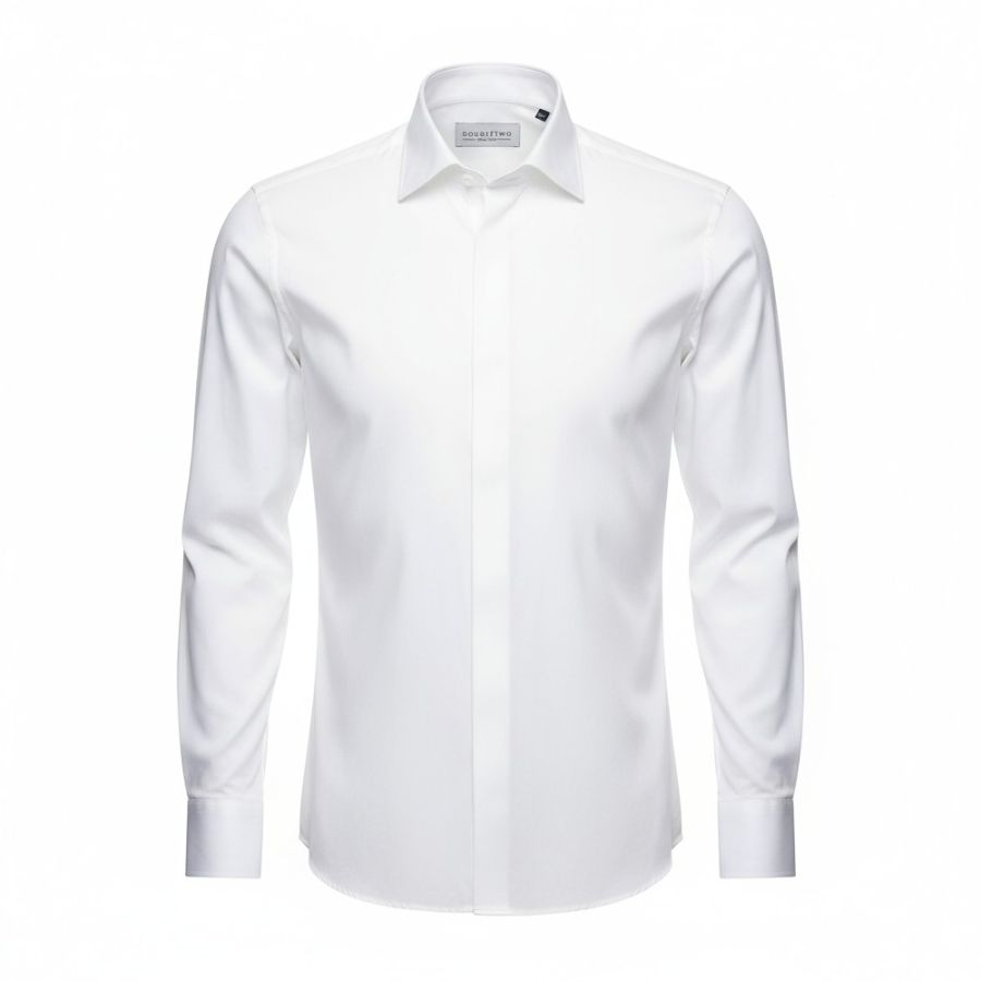 A11224 Double Two Plain Front Dress Shirt