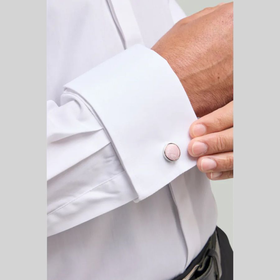 A11224 Double Two Plain Front Dress Shirt