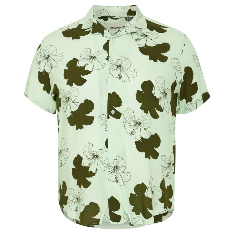 A11291 Blend Flower Print Shirt (Mint)