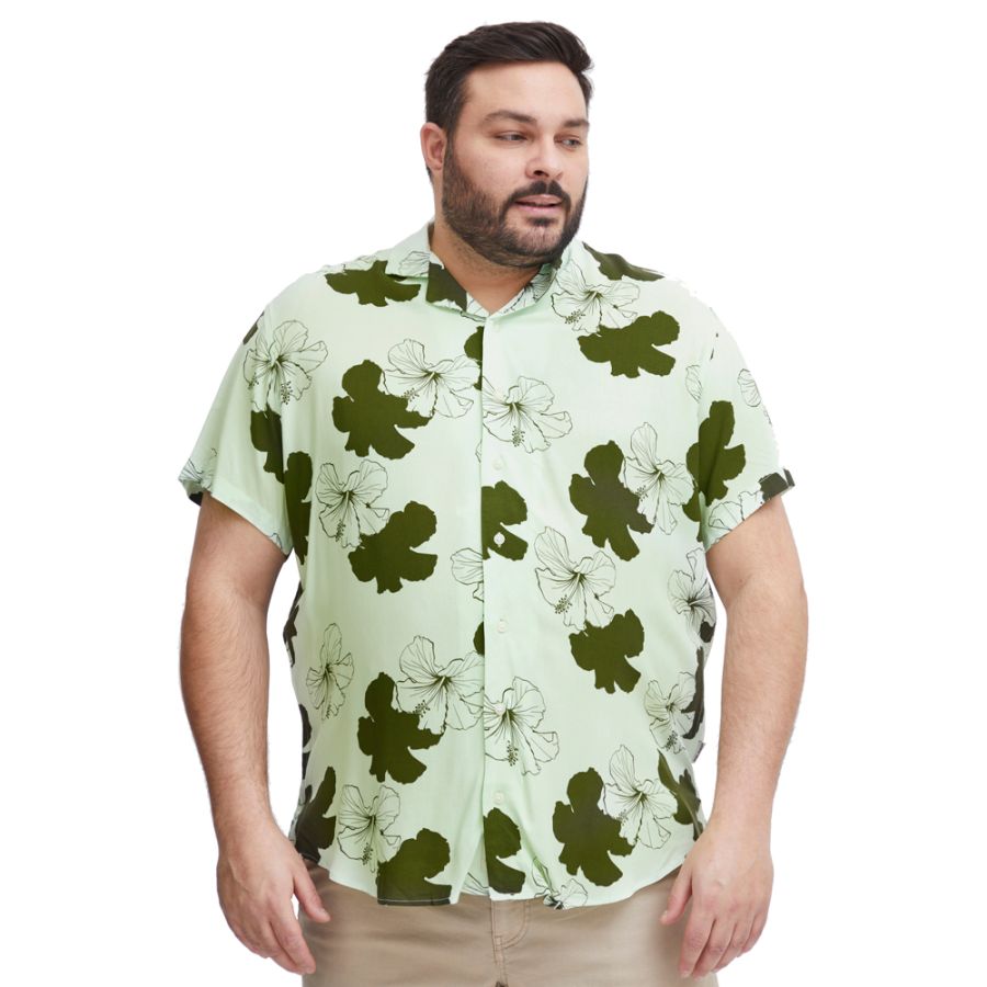 A11291 Blend Flower Print Shirt (Mint)