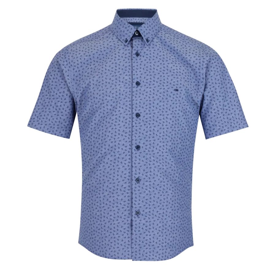 A11328 DG's Drifter Short Sleeve Fancy Shirt (Blue)