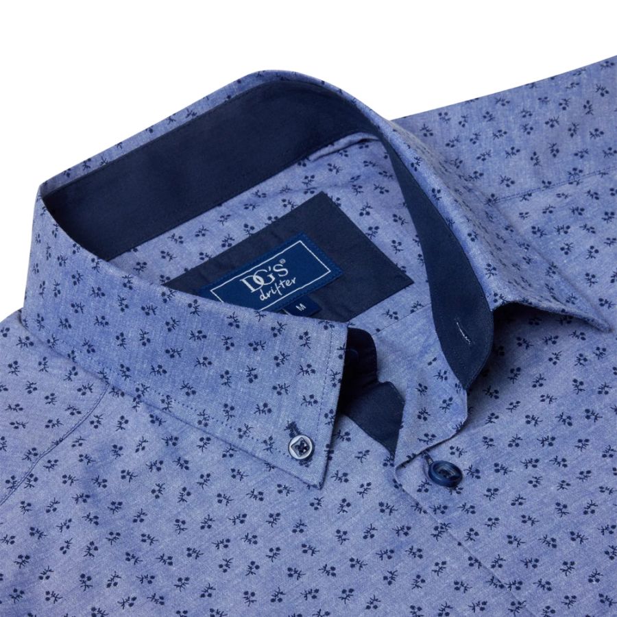 A11328 DG's Drifter Short Sleeve Fancy Shirt (Blue)