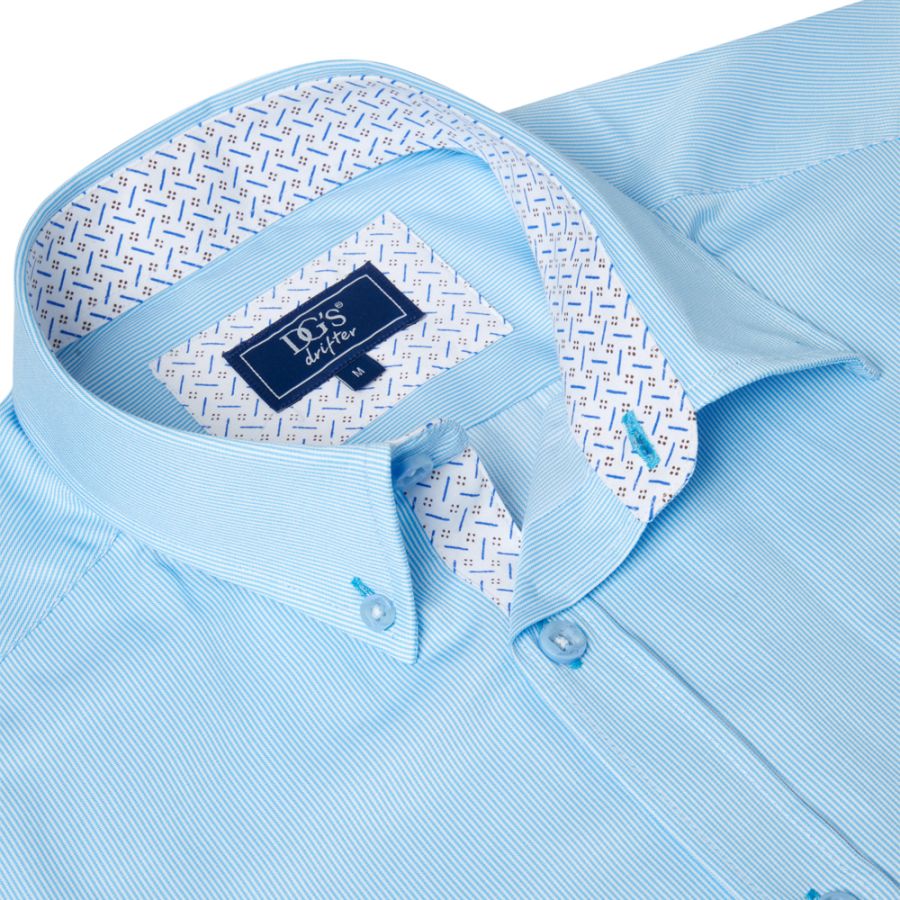 A11345 DG's Drifter Short Sleeve Stripe Shirt (Turq)