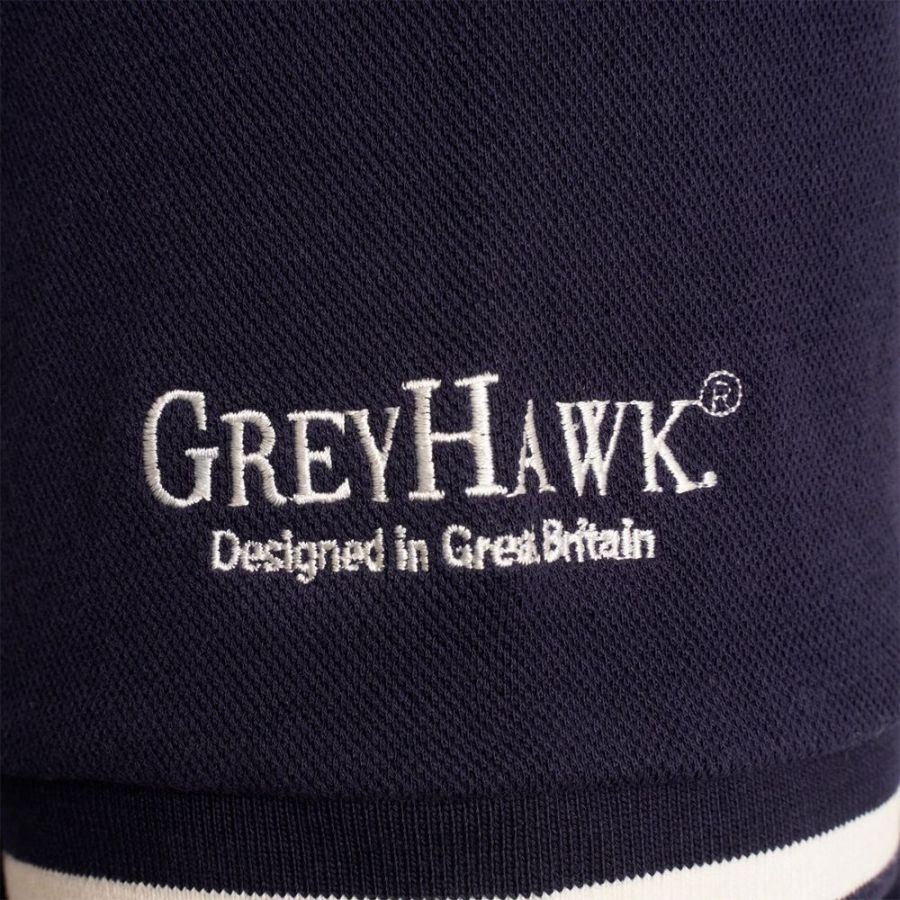 A11484 Grey Hawk Pique Polo Shirt (Navy)