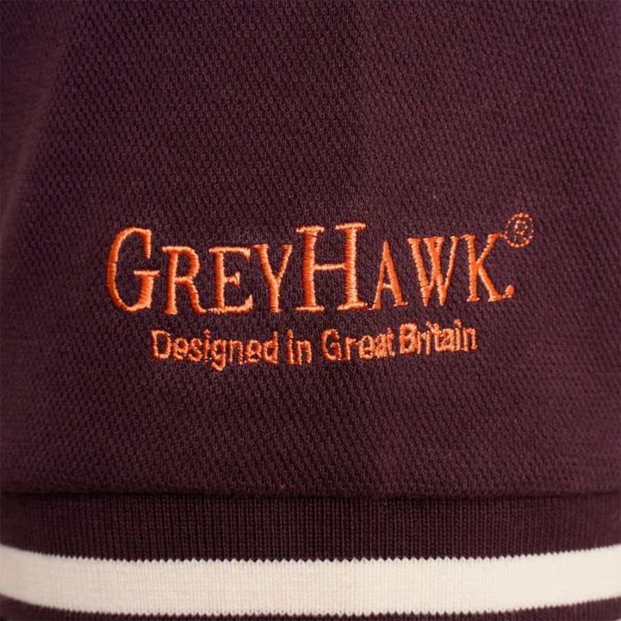 A11484 Grey Hawk Pique Polo Shirt (Wine)