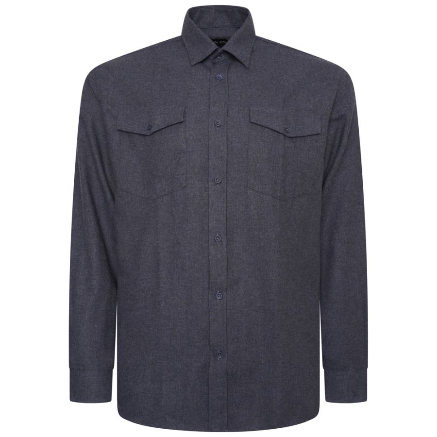 A11511 Kam Brushed Herringbone Shirt