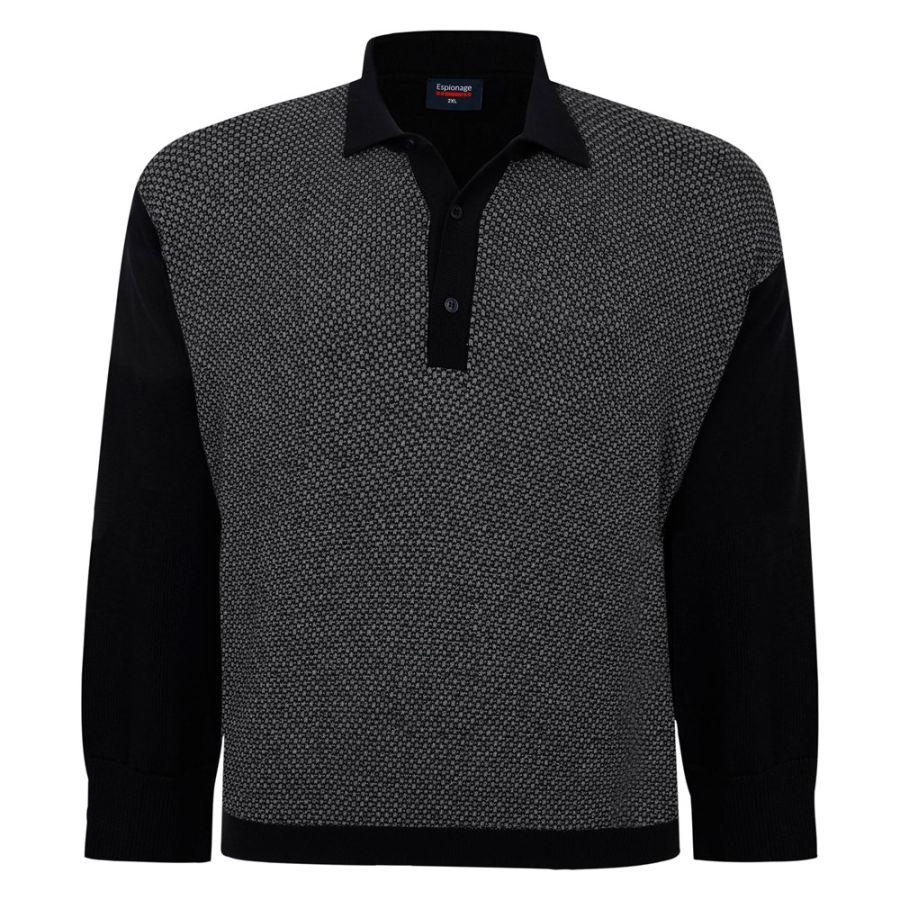 A11566 Espionage Knitted Polo Jumper