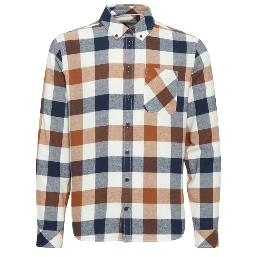 A11577 Blend Casual Check Shirt (Orange)