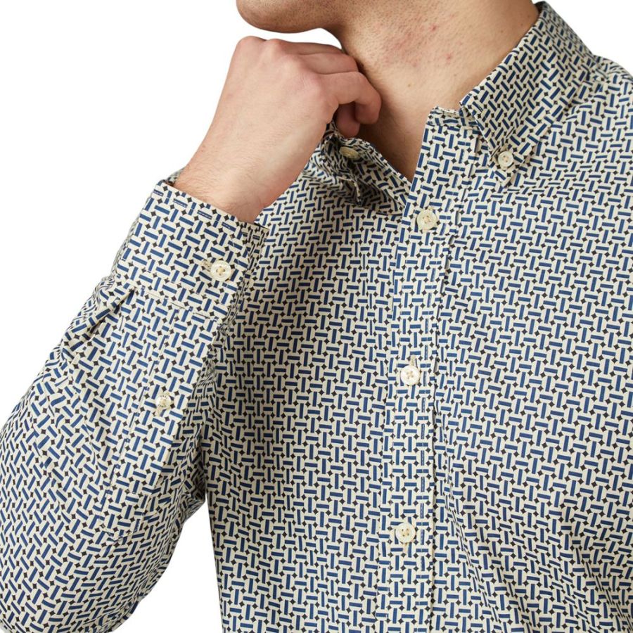 A11580 Ben Sherman Split Spot Print Shirt
