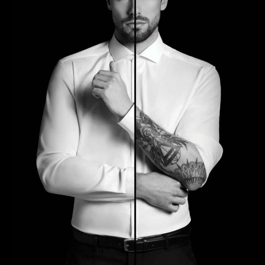 A11650XT Tall Fit Eterna Modern Fit Cover Shirt (White)