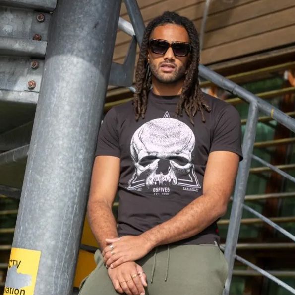 A11660XT Tall Fit D555 Skull Printed T Shirt