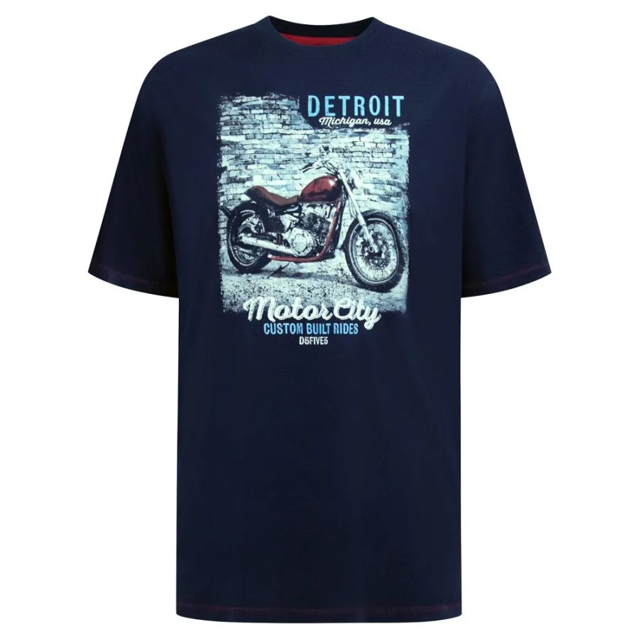 A11661XT Tall Fit D555 Motor Bike Printed T Shirt