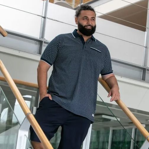 A11676XT Tall Fit D555 Printed Polo