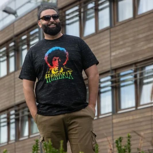 A11678 D555 Official Jimi Hendrix Printed T-Shirt