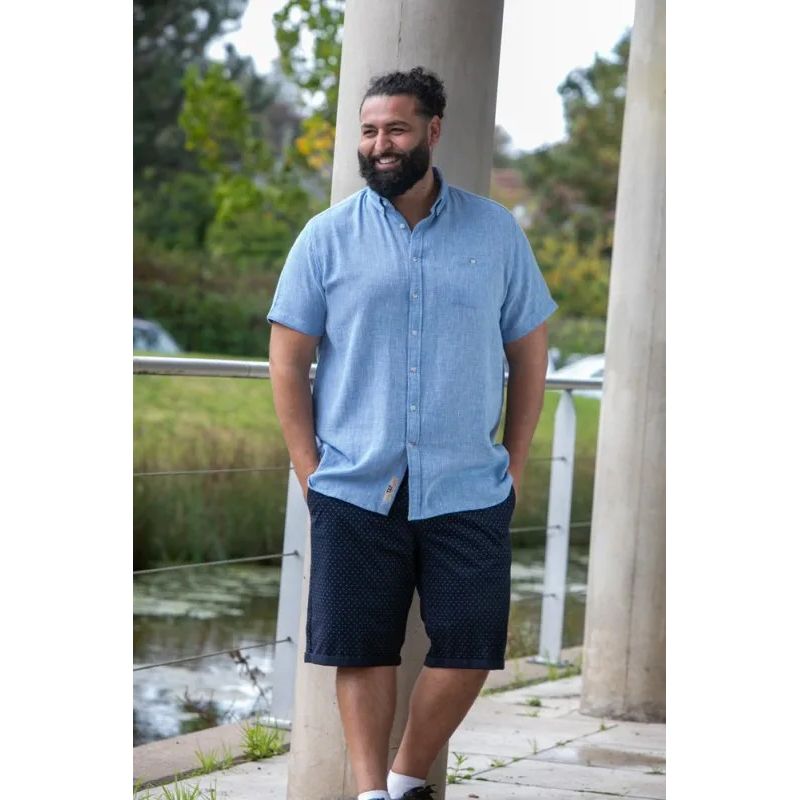 A11687 D555 Linen Mix Casual Shirt