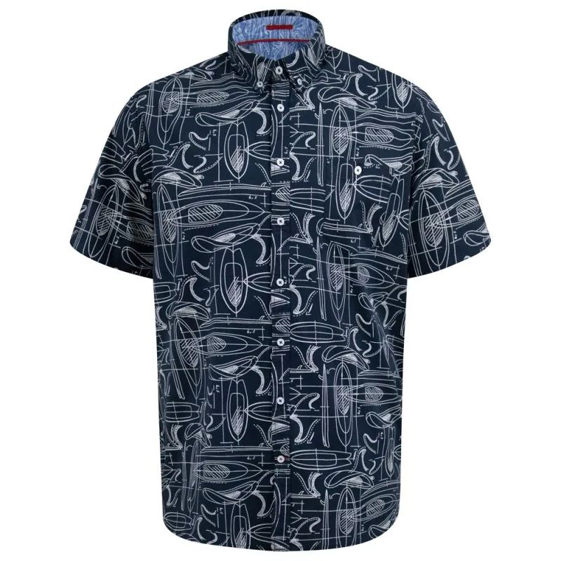 A11688 D555 Surf Ao Print Shirt