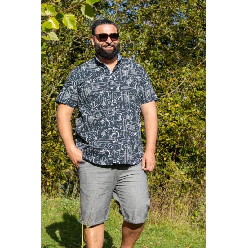 A11688 D555 Surf Ao Print Shirt