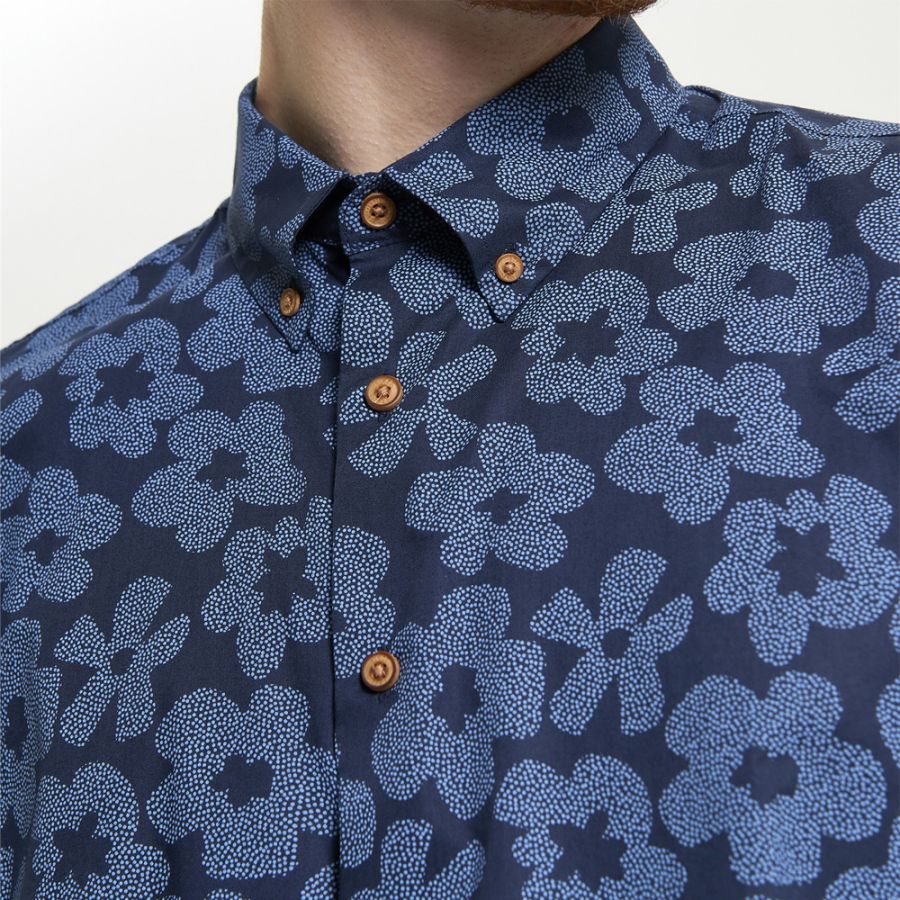 A11702 Ben Sherman Stipple Floral Print Shirt