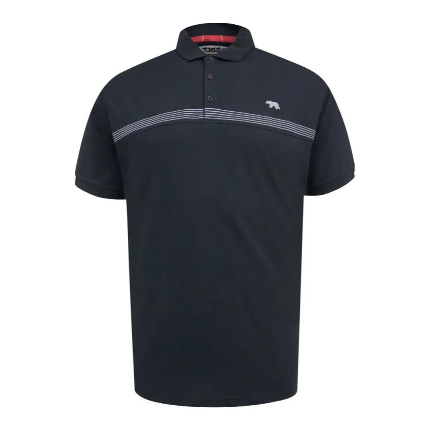 A11706 D555 Embroidery Stripe Polo Shirt