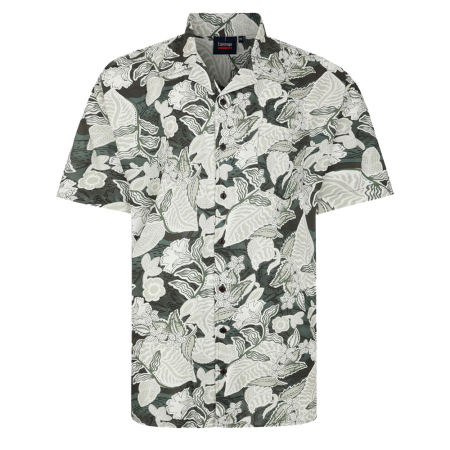 A11722 Espionage Leaf Print Shirt
