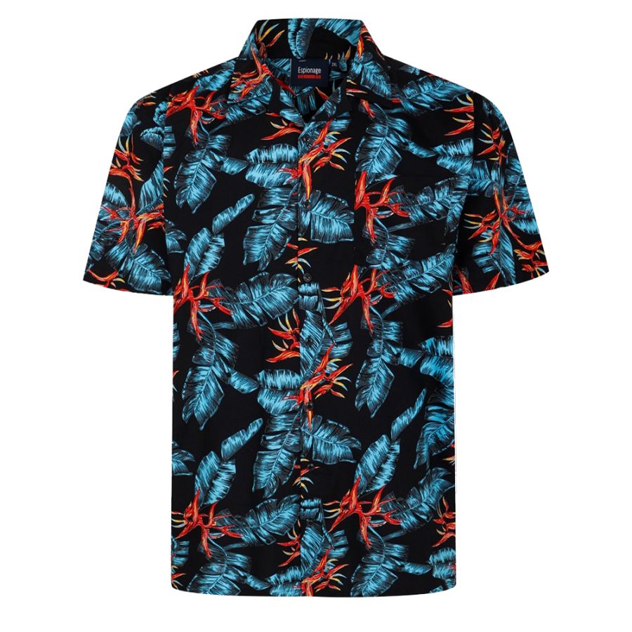A11723 Espionage Leaf Print Shirt