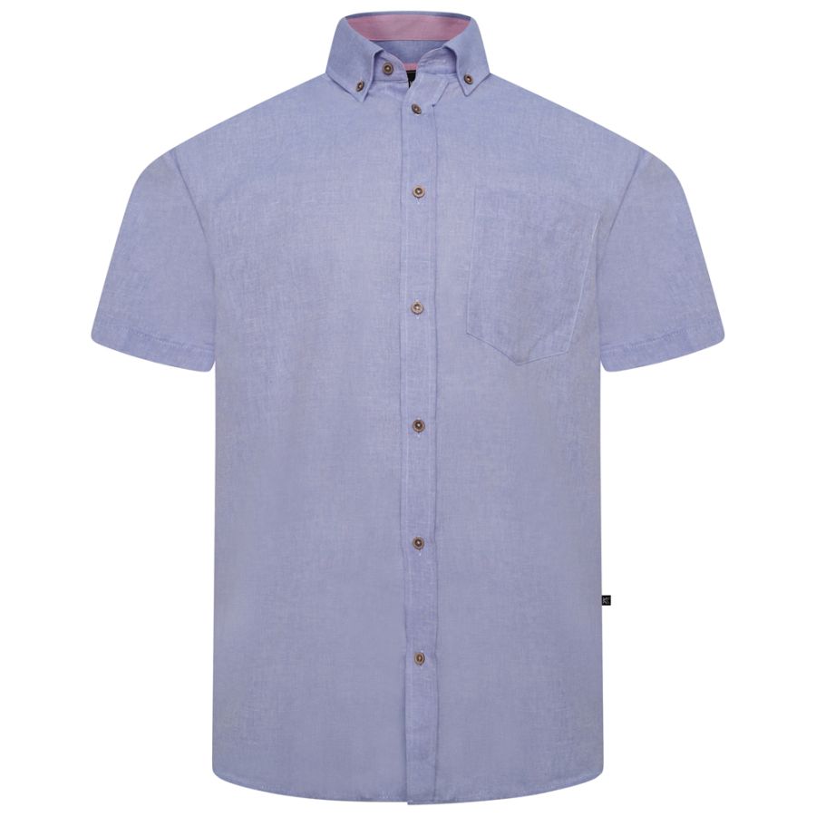 A11728 Kam Linen Mix Shirt (Blue)