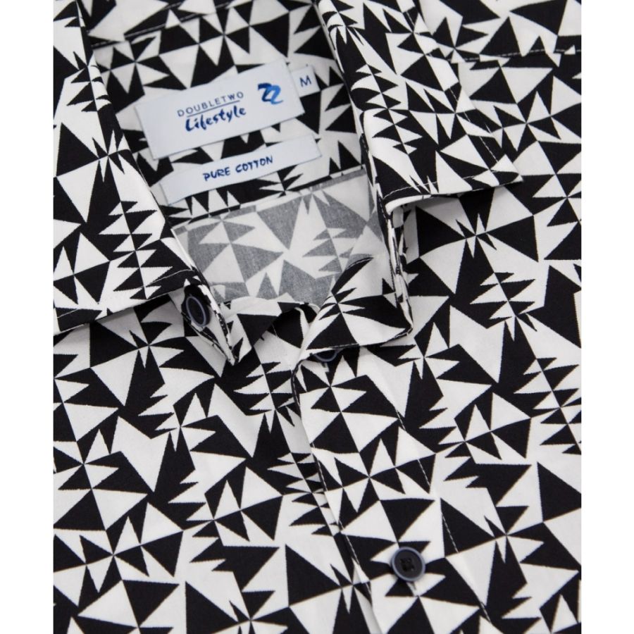 A11740 Double Two Geometric Print Shirt