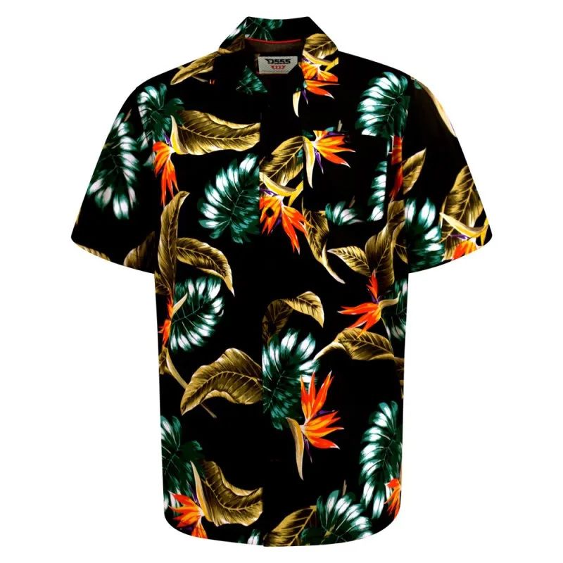 A11746 D555 Hawaiian Ao Print Shirt