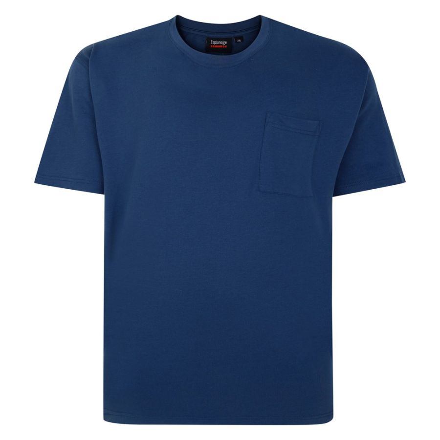 A11749 Espionage Plain Dyed French Terry T-Shirt (Blue)