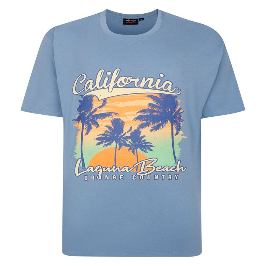 A11757 Espionage Laguna Beach Print T-Shirt